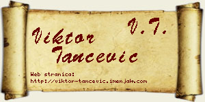 Viktor Tančević vizit kartica